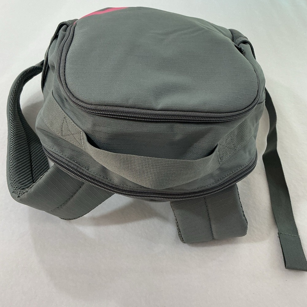 Nike Brasilia Backpack Gray Pink Swoosh 18" Travel School Sports Gym Athletic - Picture 14 of 16